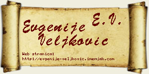 Evgenije Veljković vizit kartica
